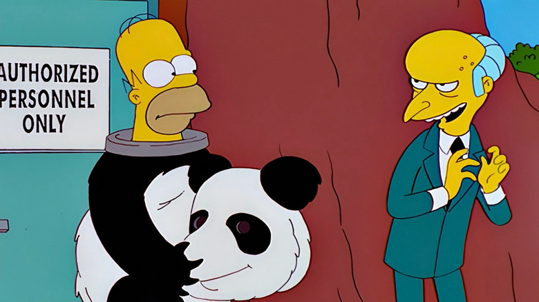 Homer and Mr. Burns on The Simpsons