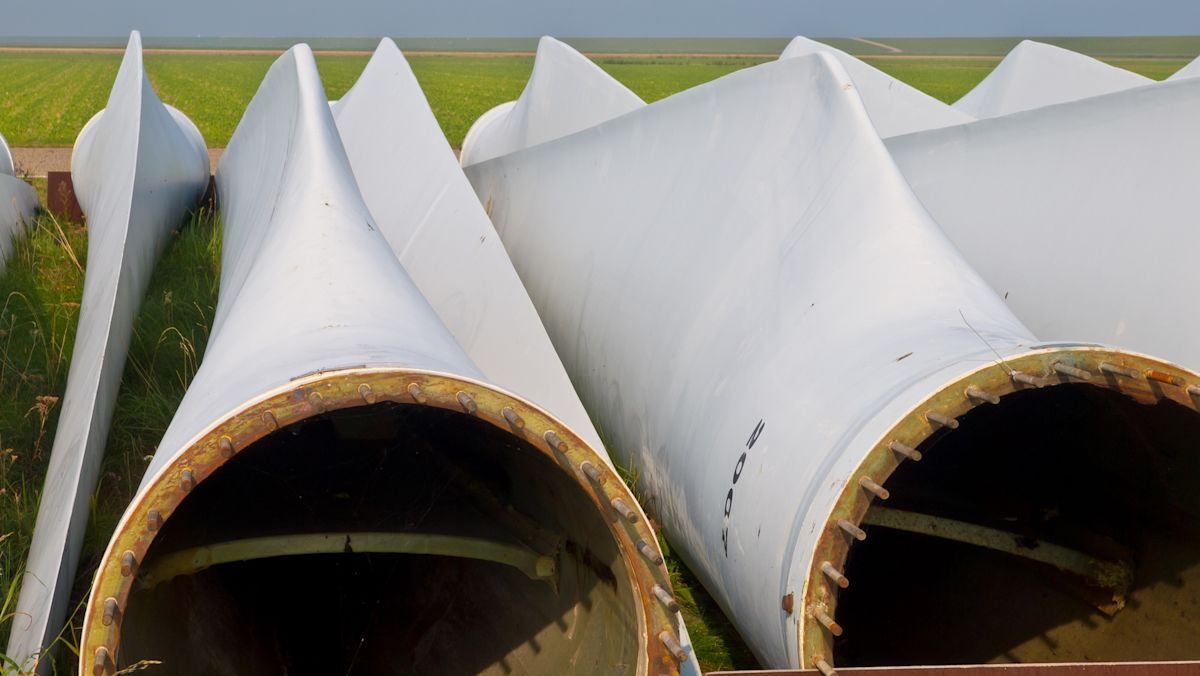 Denmark turns a retired wind turbine blade into a bike shelter as recycling challenge grows
