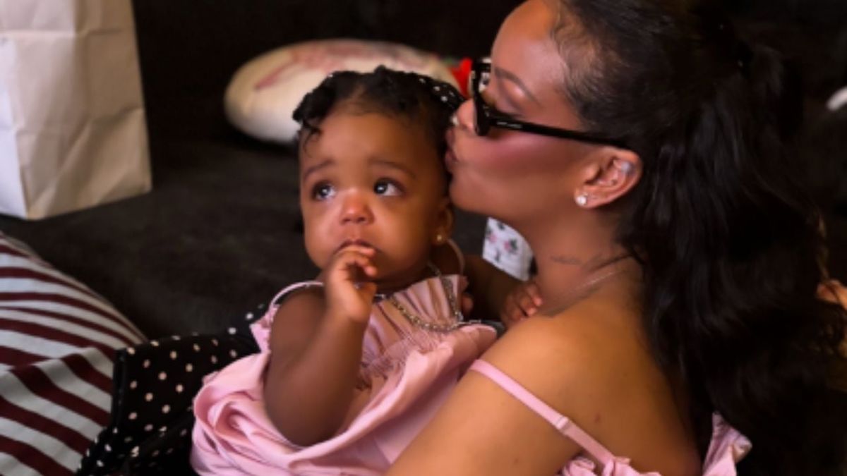 Rihanna and Daughter Rocki Twin in Pink as Baby Girl Turns 1 With Carnival-Themed Party
