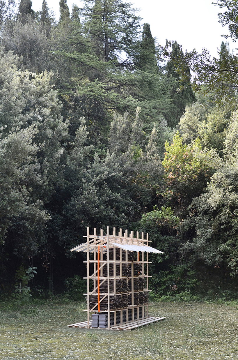 m²ft architects stacks woodland branches into modular biodiversity pavilion in italy - 2