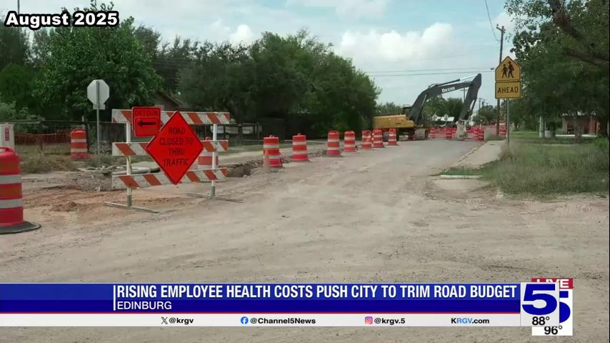City of Edinburg reduces funding for street paving program to cover employee health costs