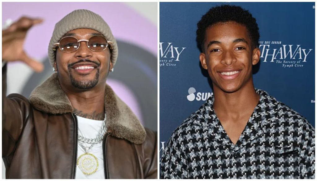 Two smiling Black men, one wearing a gray beanie and glasses, the other in a patterned shirt, against a blue background with "Thaway" text.