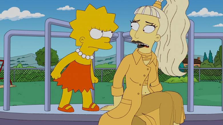 Lisa and Lady Gaga on The Simpsons
