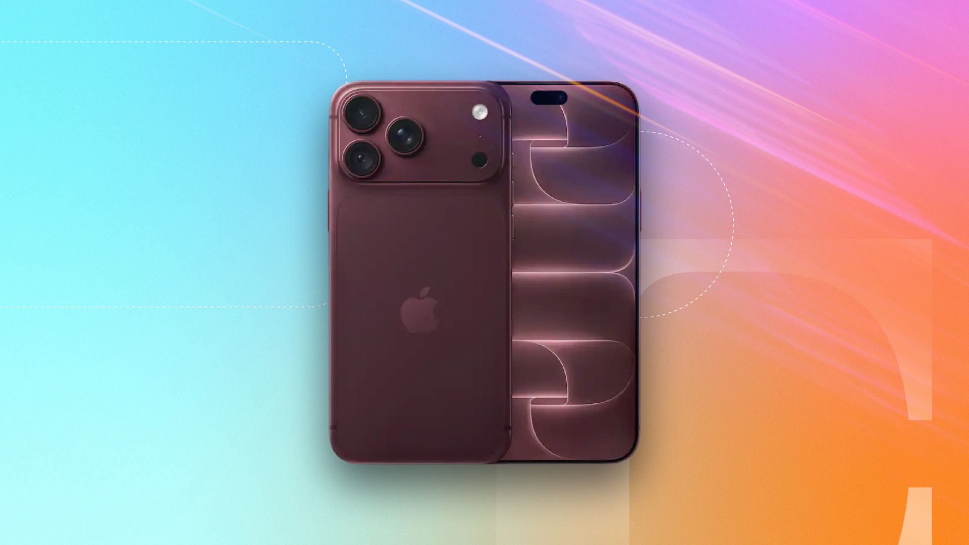 Burgundy Apple iPhone 18 Pro Max on a CNET background
