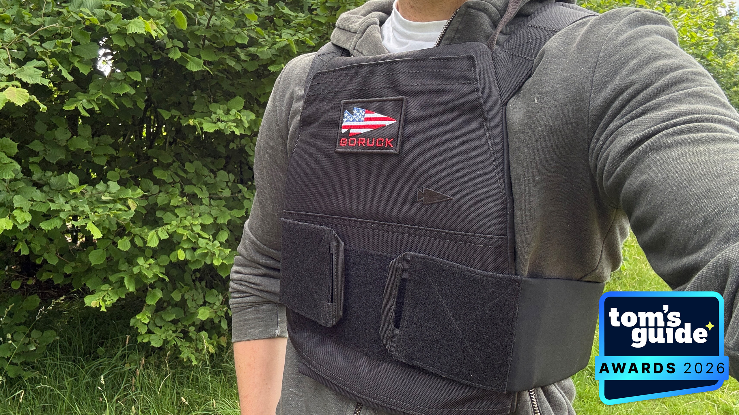 The GoRuck Rucking Weighted Vest with a TG Awards 2026 badge
