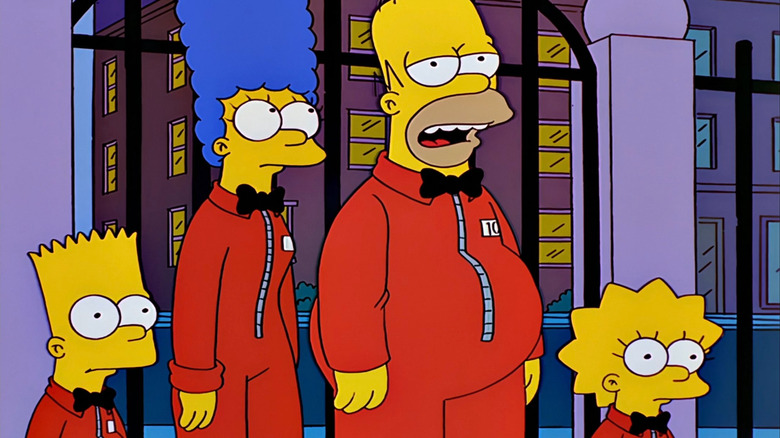 Bart, Marge, Homer and Lisa on The Simpsons