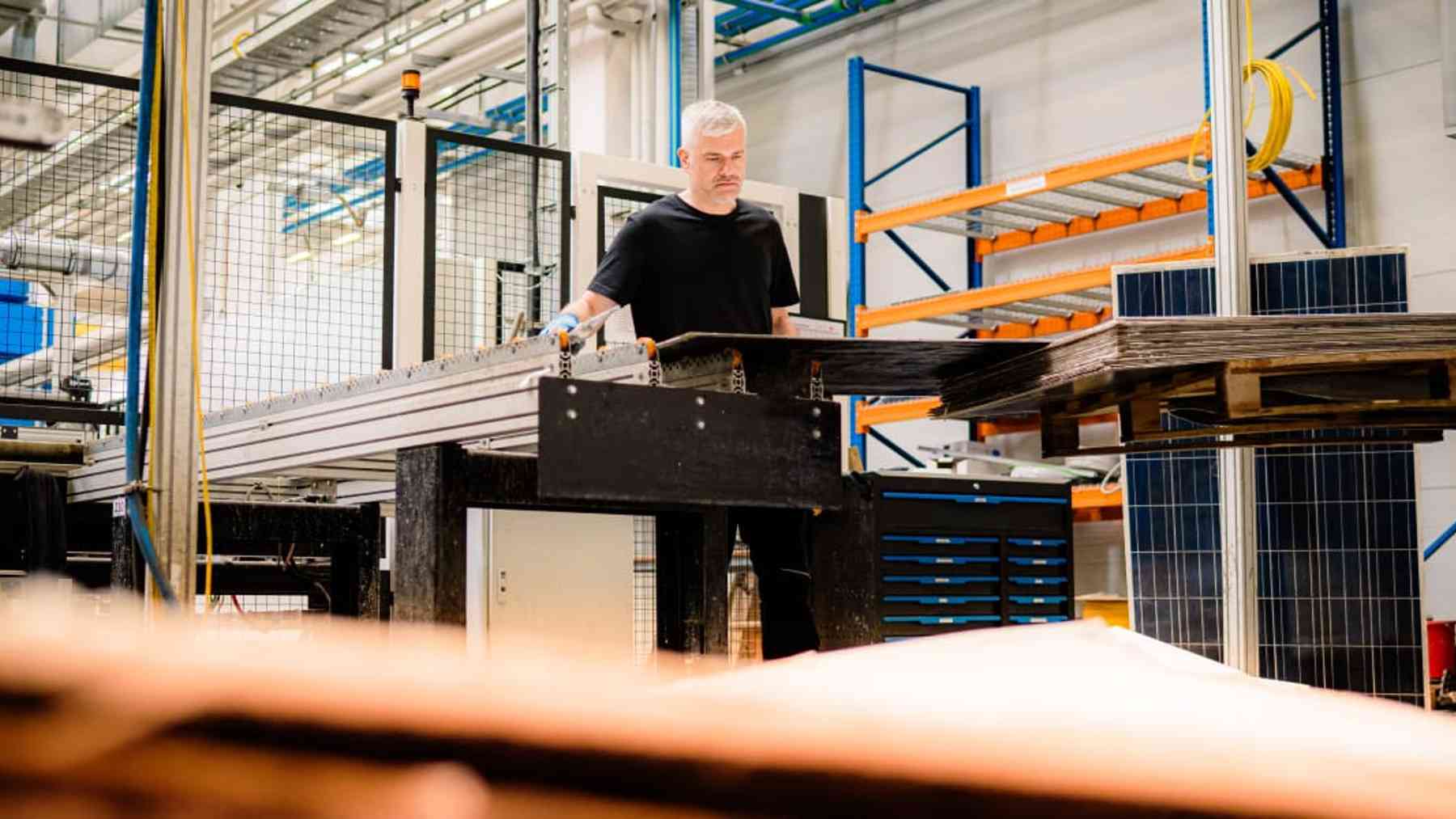 Solar panel recycling process separating silicon and silver at a Magdeburg facility, magdeburg 98 percent
