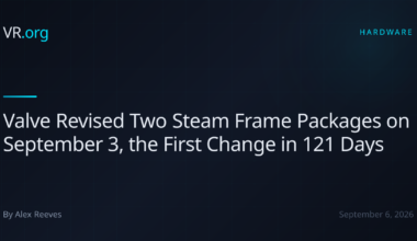 Valve Revised Two Steam Frame Packages on September 3, the First Change in 121 Days
