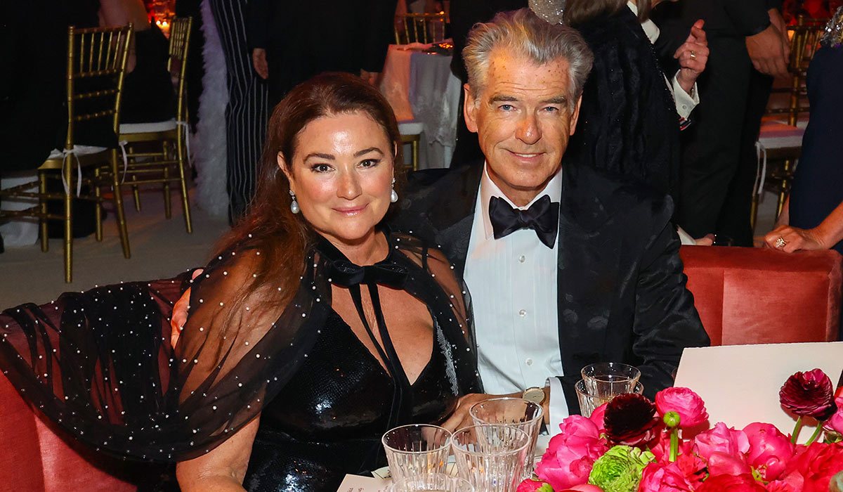 Keely Shaye Smith and Pierce Brosnan attend The 2023 Met Gala Celebrating "Karl Lagerfeld: A Line Of Beauty". Pic: Getty Images