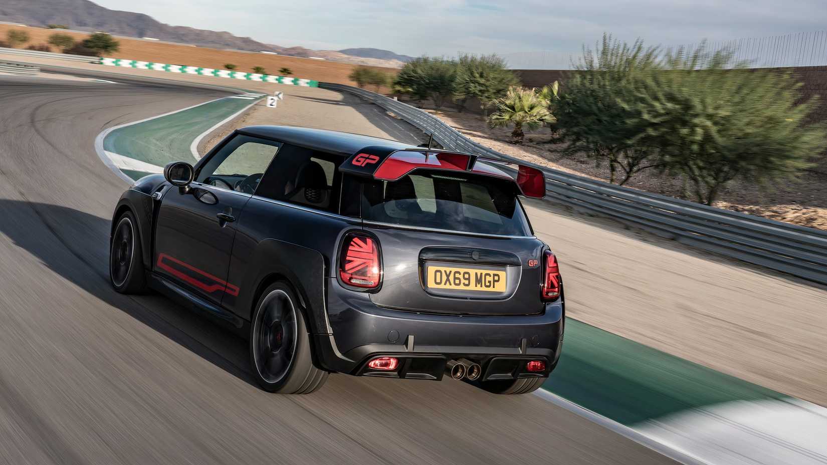 2021 MINI Cooper JCW GP Rear Angle Track Driving