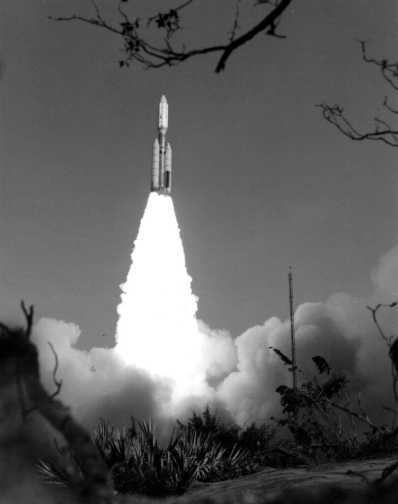 On 5 September 1977 Voyager 1 left Cape Canaveral at 721.9 kg; as of 21 August 2024 it was 164.7 AU from Earth, moving about 38,027 mph relative to the Sun and still returning data