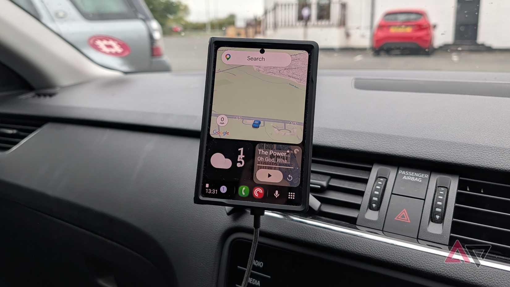 Android Auto running on just a phone.