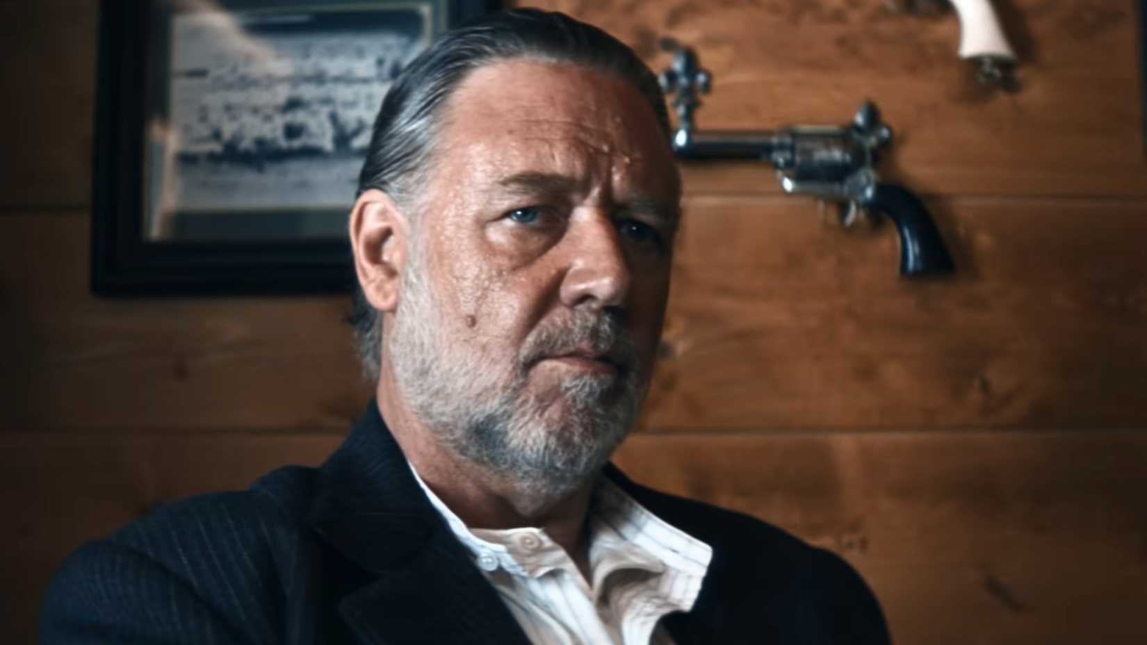 Russell Crowe in The Weight sitting down