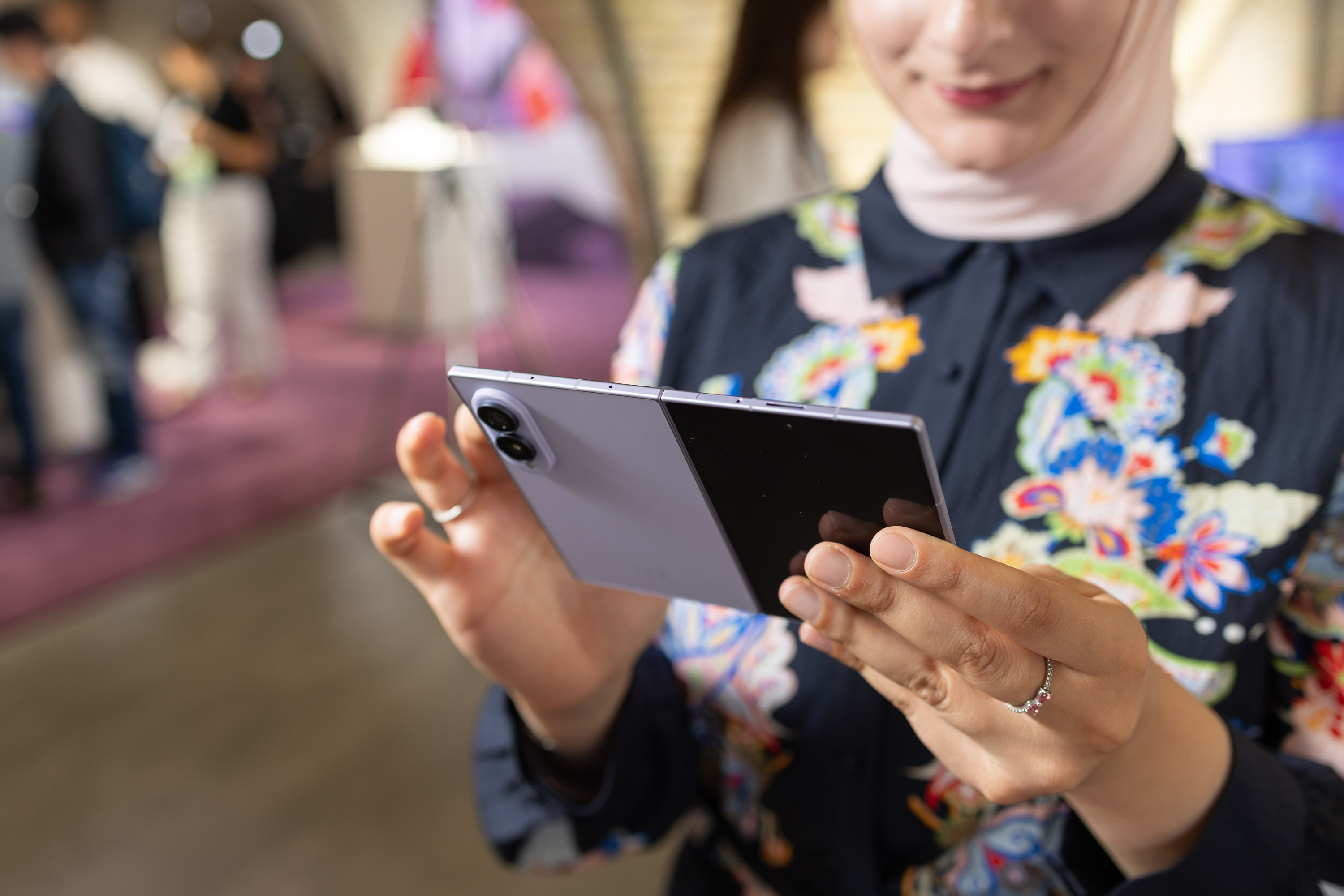 Abrar holding the Galaxy Z Fold 8, unfolded