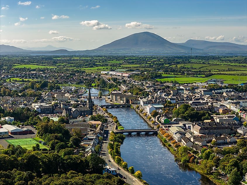 Ballina, Co Mayo, Ireland during summer time. 