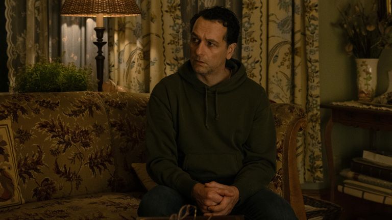 Matthew Rhys in dark comedy Widow’s Bay. Pic: Apple TV