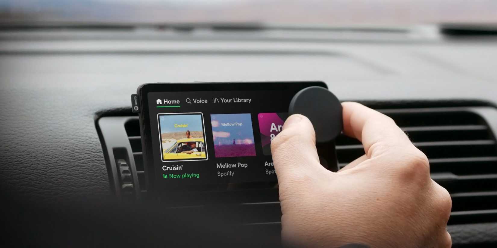 spotify car thing hand on dial