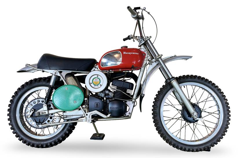 Ex-Steve McQueen, 1972 Husqvarna 250cc Motocrosser right side