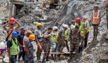 Two men pulled alive from Nepal hydropower plant tunnel nine days after floods