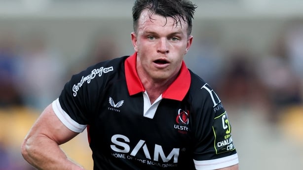 , Italy - 17 October 2026; Jamie Benson of Ulster in action during the Challenge Cup Round 1 match between Zebre Parma and Ulster at Stadio Sergio Lanfranchi in Parma, Italy. (Photo By Tim Rogers/Sportsfile via Getty Images)