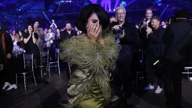 Raye wins the 2026 Mercury Prize at the Utilita Arena on 22 October, 2026 in Newcastle upon Tyne, England. (Photo by JMEnternational/Getty Images)