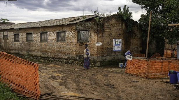 Monique Ndjangosi, a psychologist at the Mongbwalu nursery, poses for a photograph in Mongbwalu, north eastern Democratic Republic of Congo October 10, 2026. In the Democratic Republic of Congo (DRC), several hundred Ebola orphans are being taken in at emergency nurseries set up at the epicenter of 