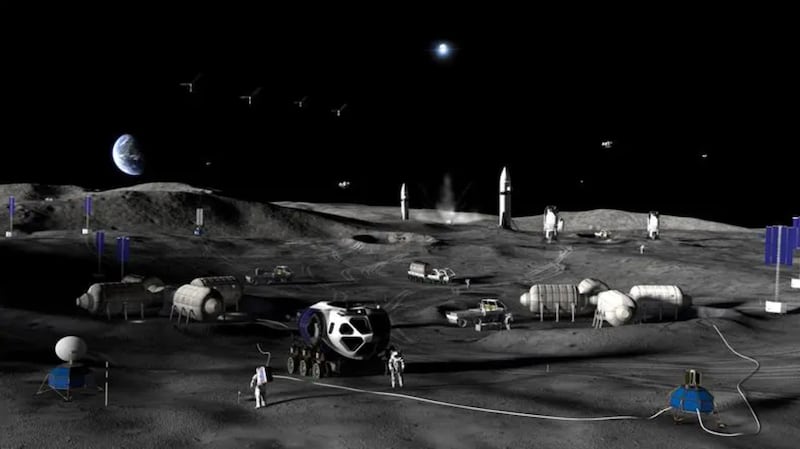 The proposed lunar outpost would provide a continual human presence on the moon (Nasa)
