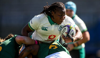 Ireland's Linda Djougang leads the way in feisty encounter with South Africa