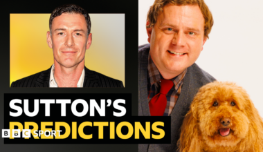 A picture of Chris Sutton with wording next to it that says BBC Sport columnist Chris Sutton