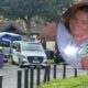 A private ambulance at the scene at a house on Old Connaught Avenue in Bray, after the discovery of the bodies of a man in his 30s and a woman, Biddy O'Brien (inset) who was in her 40s. Picture: PA