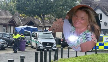 Gardaí were called to the couple's home in Cois Cairn, North Bray, on Wednesday, where the body of Jamie McGinn was discovered in the front garden, while the body of Biddy O'Brien (inset) was found in the upstairs bedroom. Picture: PA