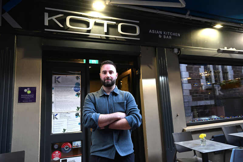 Jeff Safar, owner of KOTO Asian Kitchen & Bar, said rising costs are 'definitely a pressure'. Pictures: Larry Cummins.