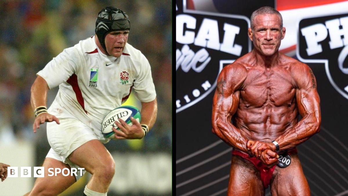 Phil Vickery playing for England at the 2003 Rugby World Cup and competing at the Physical Culture Association show in Hull in 2026