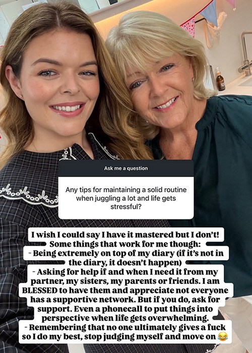 Doireann Garrihy reveals the most difficult thing about motherhood. Pic: Doireann Garrihy Instagram
