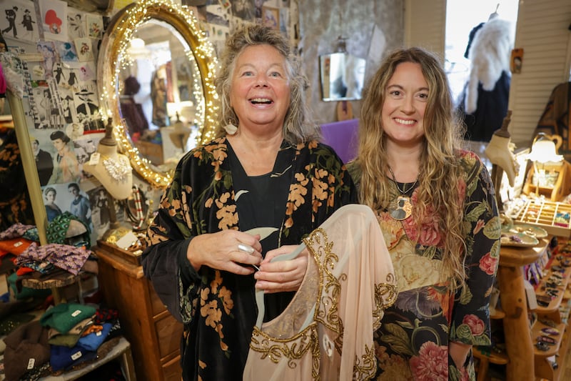 Carol Anne Joyce and her daughter, Emma O'Sullivan, at Love Vintage on Market Street. Photograph: Enda O'Dowd