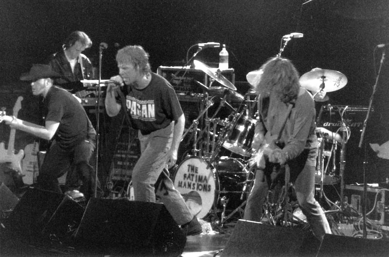 The Fatima Mansions: the band on stage in Minneapolis in 1994. Photograph: Jim Steinfeldt/Ochs Archives/Getty
