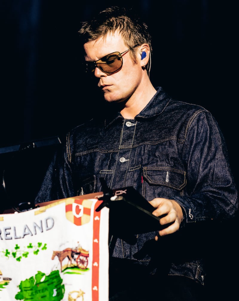 Fontaines DC: Conor Curley at Leeds Festival in August. Photograph: Charlie Barclay Harris