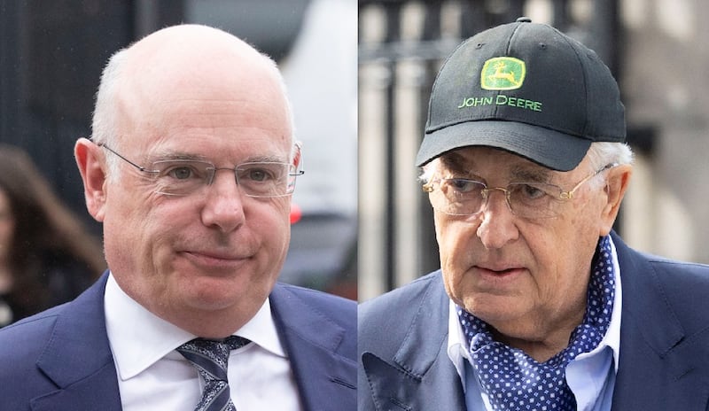 Maurice Regan (left) and John Magnier. Photographs: Sam Boal/Collins