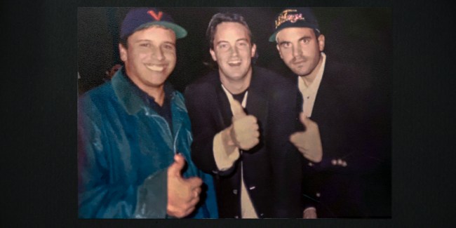 The One About Matthew Perry: Season 1. (L-R) Roger Castillo, Matthew Perry, and David Pressman in The One About Matthew Perry: Season 1. Cr. NETFLIX © 2026