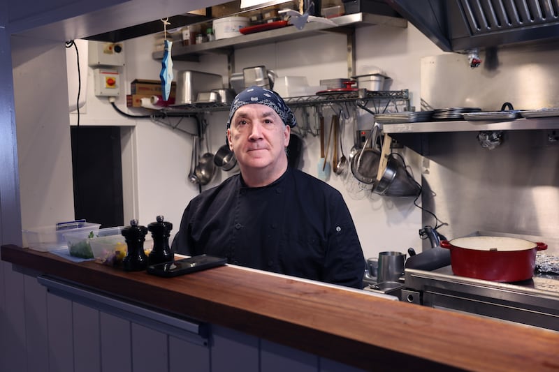 Chef Mark Gunnip in the kitchen at The Universal.  Photograph: Dara Mac Dónaill/The Irish Times