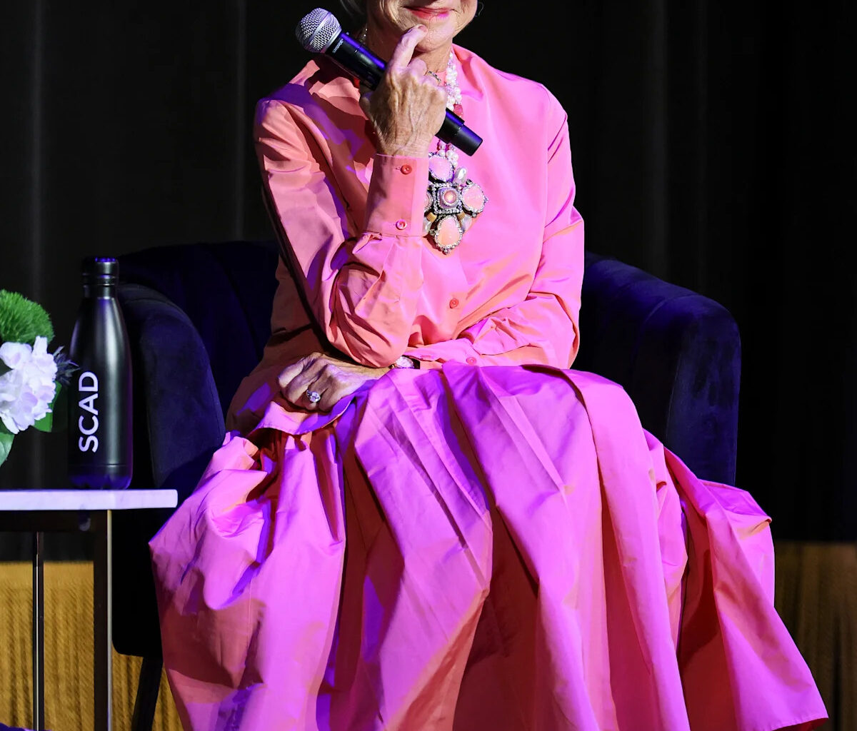 Dame Helen Mirren is Pretty in Pink Martin Grant Gown & Bottega Veneta Mules at 29th SCAD Savannah Film Festival