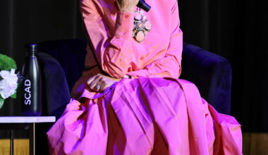 Dame Helen Mirren is Pretty in Pink Martin Grant Gown & Bottega Veneta Mules at 29th SCAD Savannah Film Festival