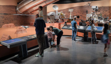JPL artifacts join towering shuttle at new Oschin Air and Space Center