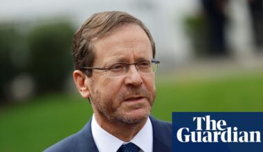 Pro-Palestine activists call for arrest of Israeli president during UK visit | Israel-Gaza war