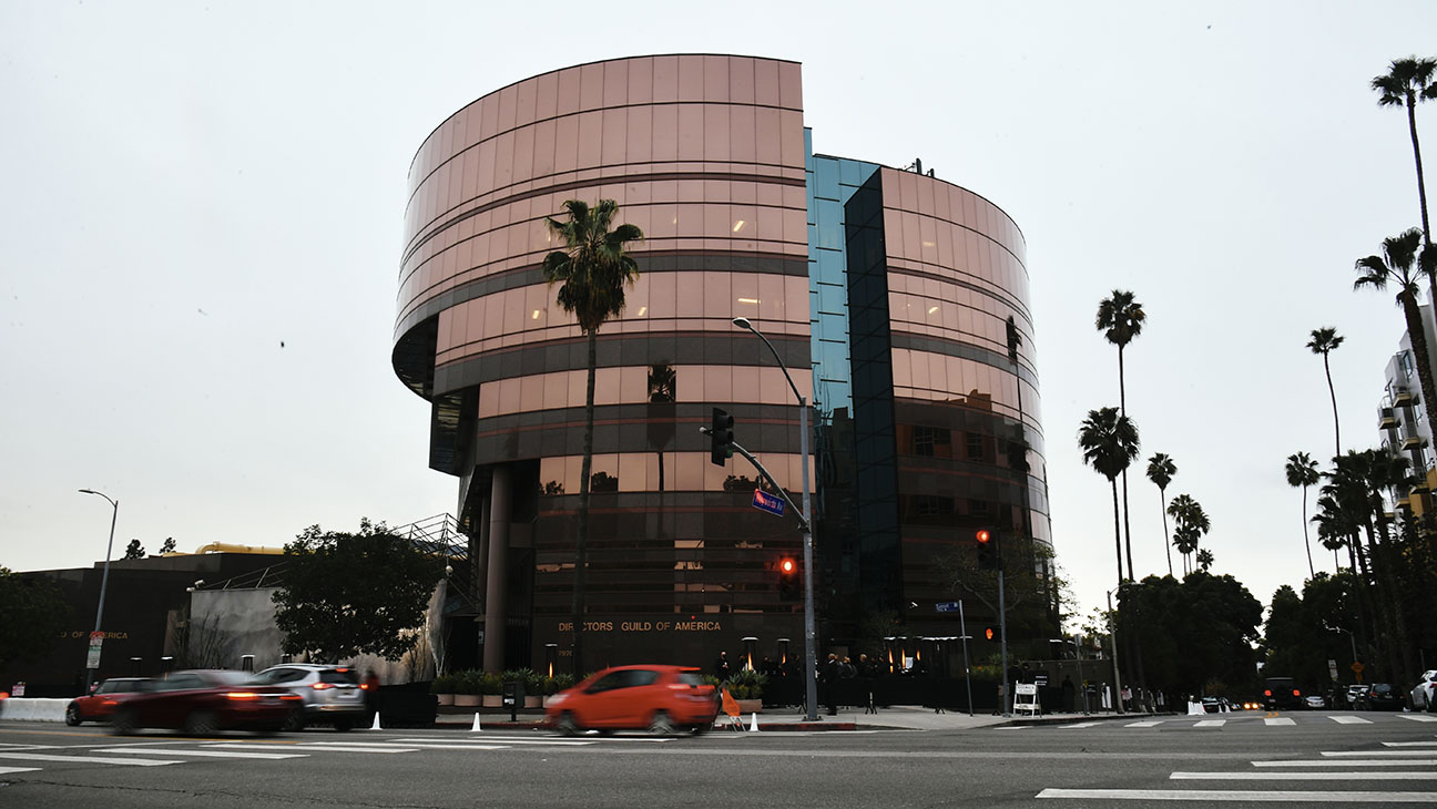 A view of the Directors Guild of America building in Los Angeles, California.