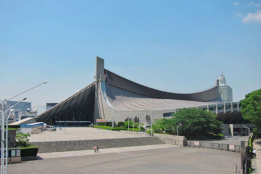 Exterior view of Kenzo Tange's Yoyogi National Gymnasium in Tokyo