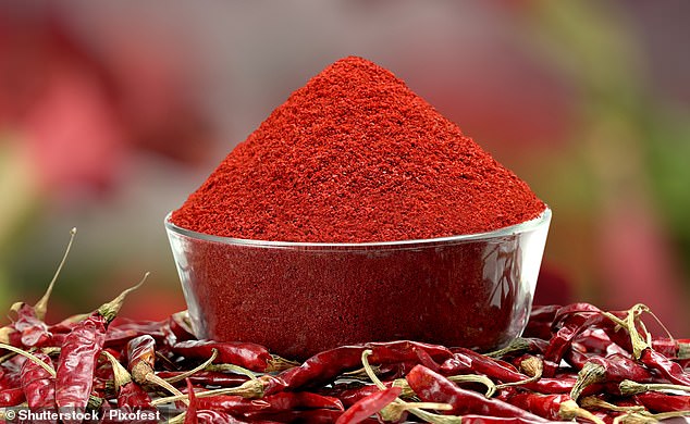 Previous studies have found the food has an anti-inflammatory, antioxidant, anticancer and blood-glucose regulating effect due to capsaicin, which gives chili pepper its characteristic spice (stock image)