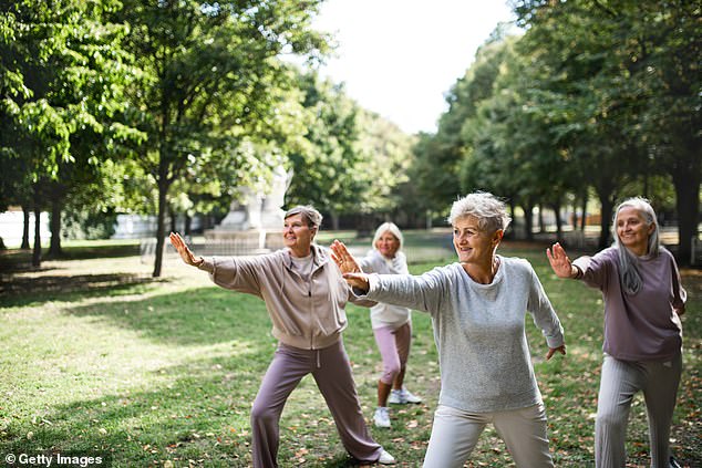 Australian researchers who tracked almost 200 patients with the condition, found the exercise approach was almost twice as effective at relieving pain compared to those who did not practice tai chi (stock image)