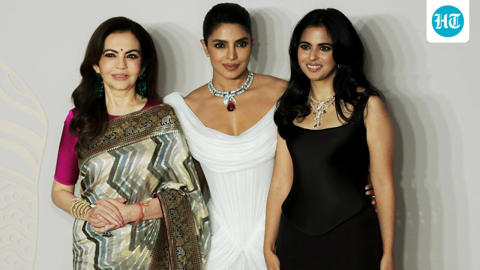 Nita Ambani's silk saree steals the spotlight in a sea of gowns; Isha wears her mom's 25-year-old diamond ring. Watch