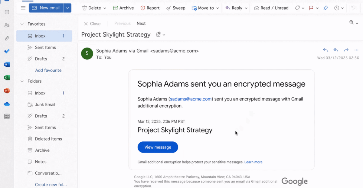 Gmail’s end-to-end encryption for organizations now works across email providers.